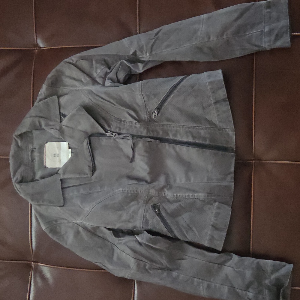 Women's Anthropologie Hei Hei Gray Faux Leather Jacket Small - Picture 4 of 16